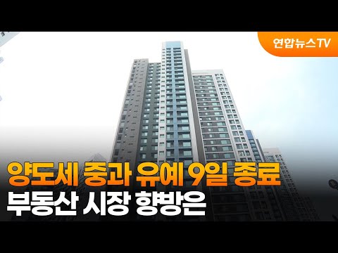 양도세 중과 유예 9일 종료…부동산 시장 향방은 / 연합뉴스TV (YonhapnewsTV)