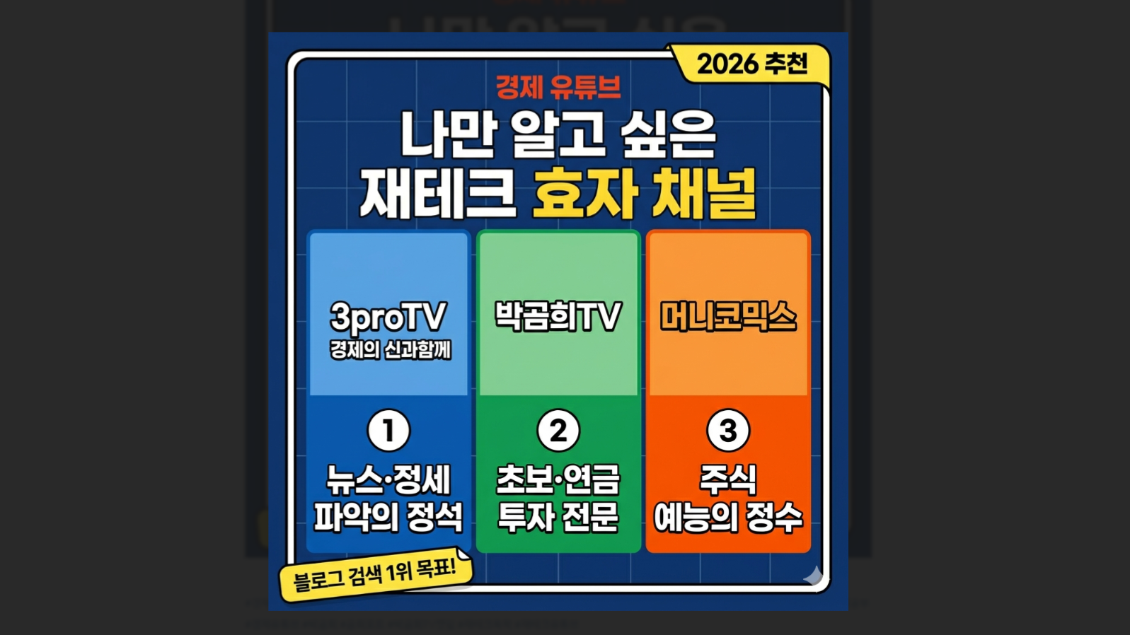 경제, 재테크 공부 시작이 막막하다면? 강력 추천하는 경제 유튜브 TOP3