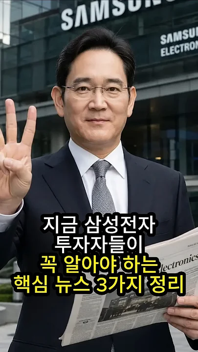 "지금 삼성전자 투자자들이 꼭 알아야 하는 핵심 뉴스 3가지 정리" #주식 #투자 #경제