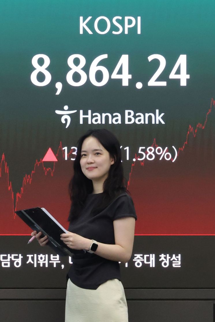 코스피 8864선, 사상 최고가 마감…SK하이닉스 신고가 랠리