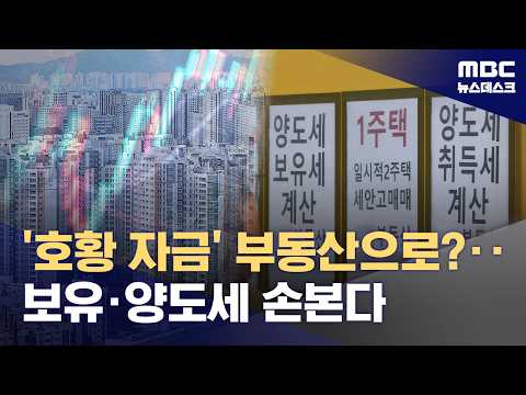 '반도체 호황 자금 부동산으로 흘러갈라'‥정부, 보유·양도세 손질 나선다 (2026.06.